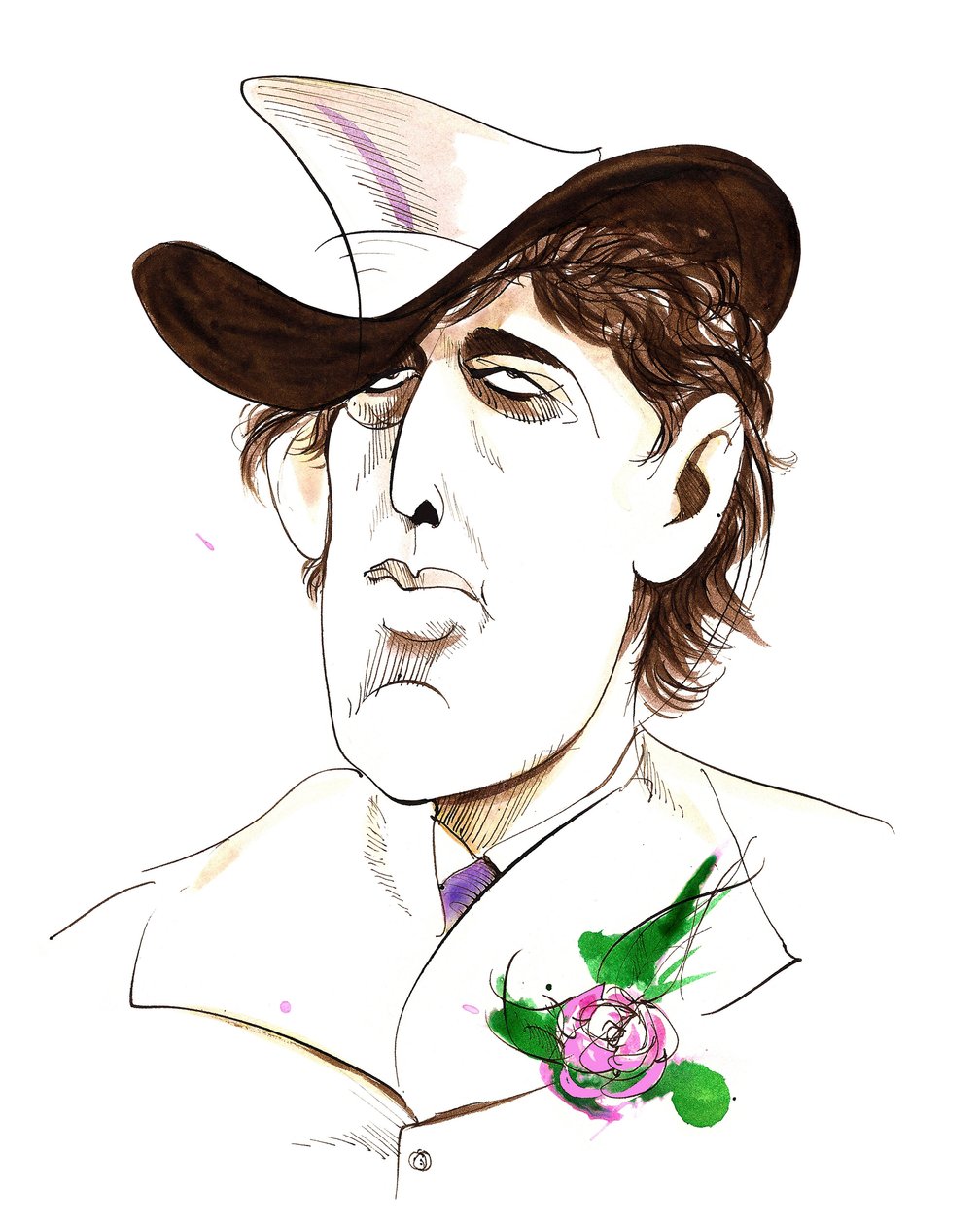 Oscar Wilde - karikatur af den irske forfatter (1854-1900) af Neale Osborne