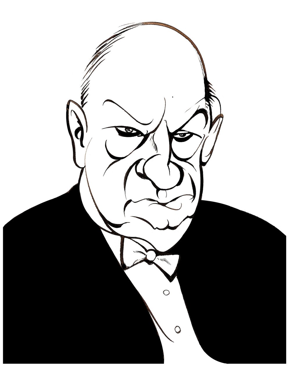 Paul Hindemith - karikatur af Neale Osborne