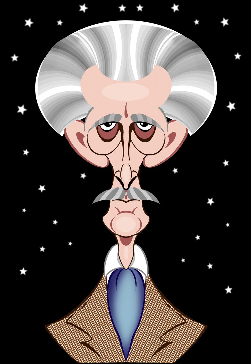 Peter Cushing som Doctor Who- karikatur af Neale Osborne