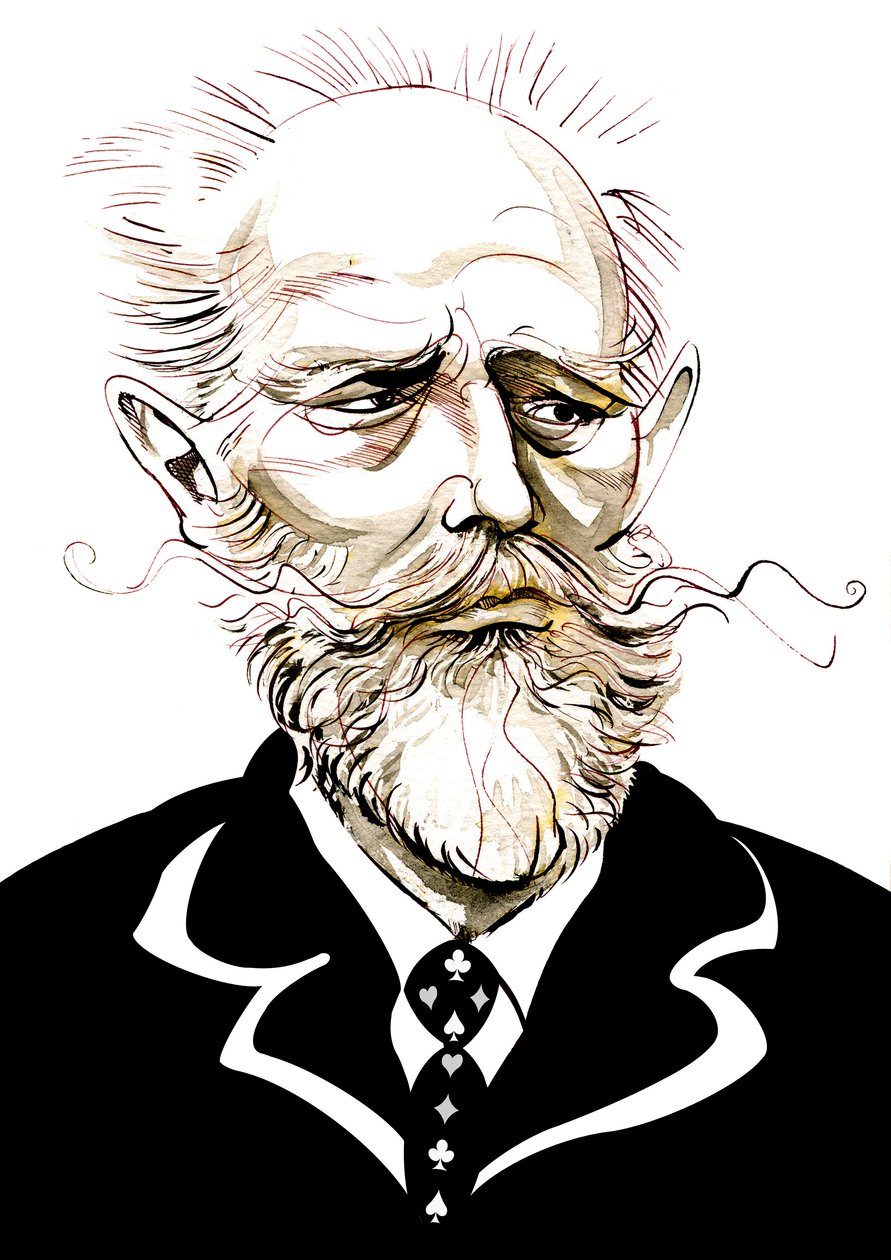 Pyotr Ilyich Tchaikovsky - karikatur af Neale Osborne