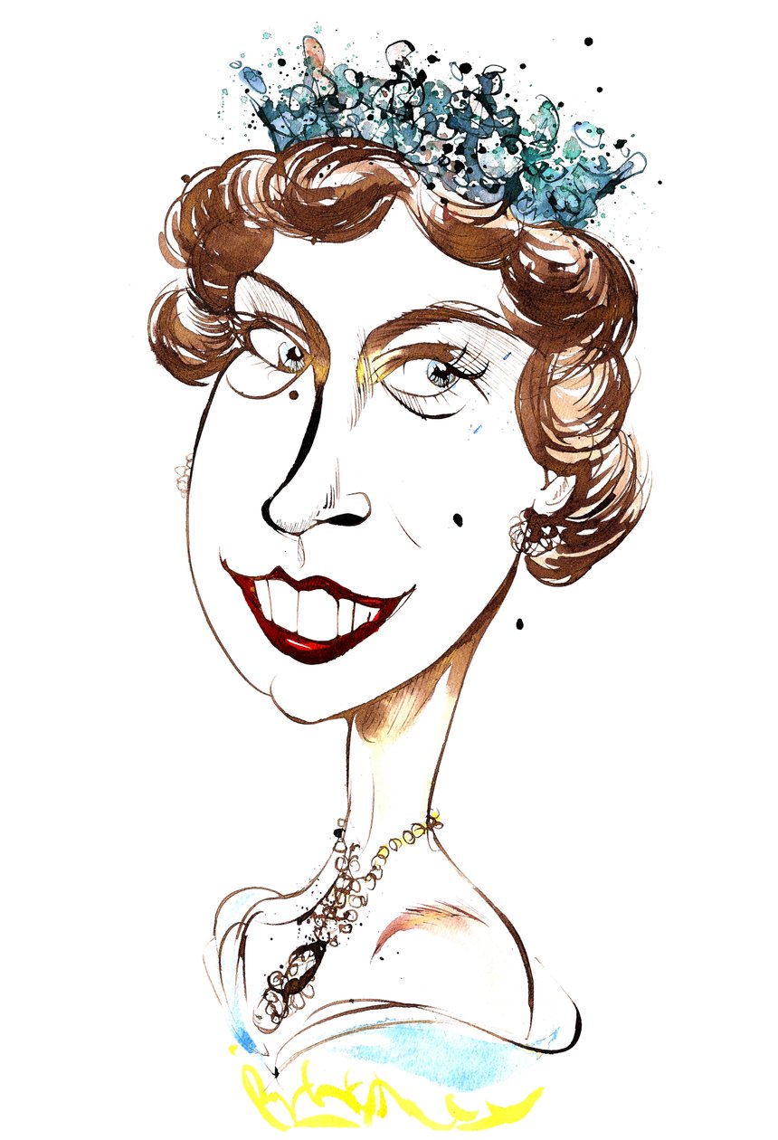 Dronning Elizabeth II , ung af Neale Osborne af Neale Osborne