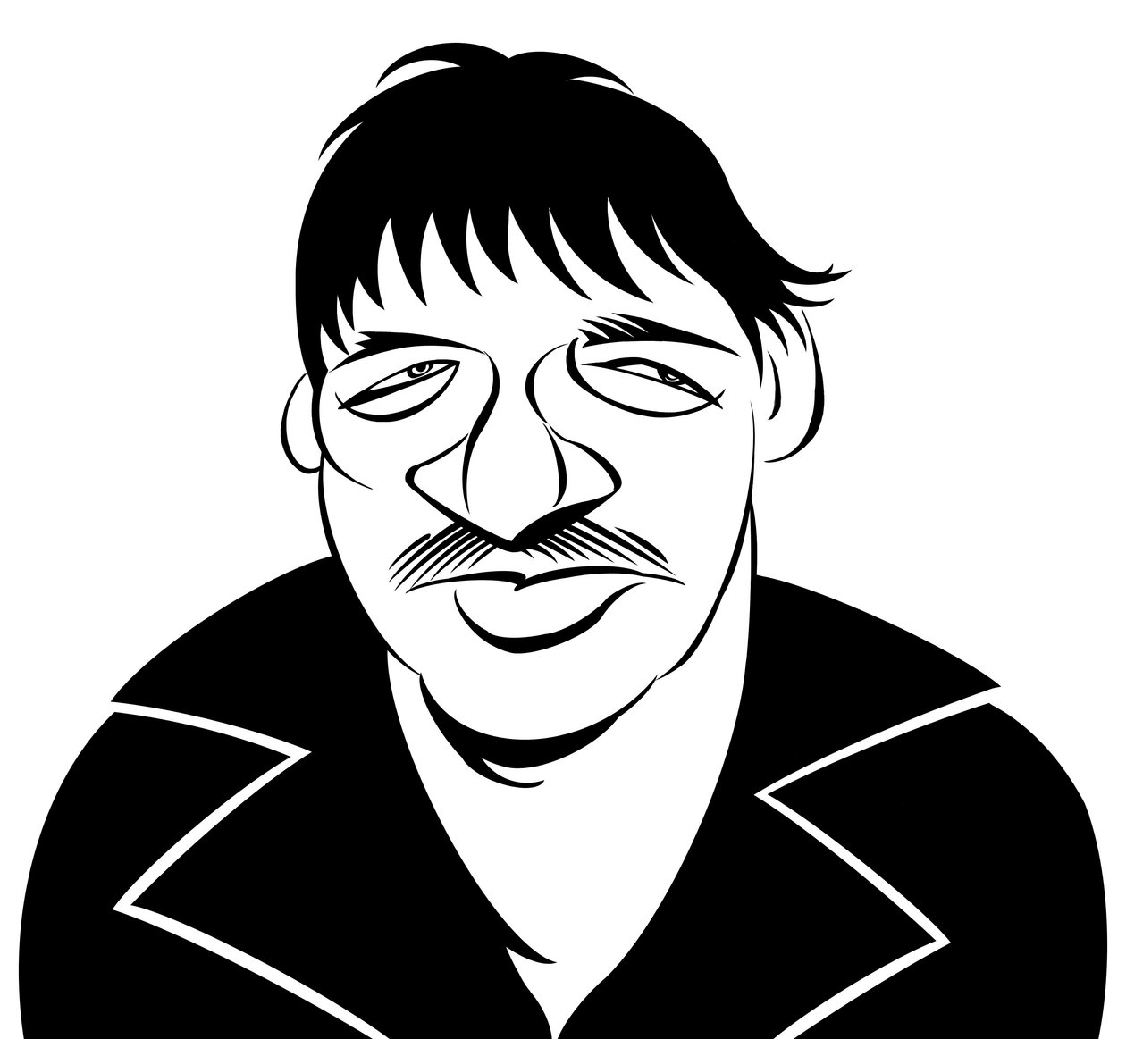 Rainer Werner Fassbinder, tysk filmskaber, skuespiller, dramatiker og teaterinstruktør af Neale Osborne