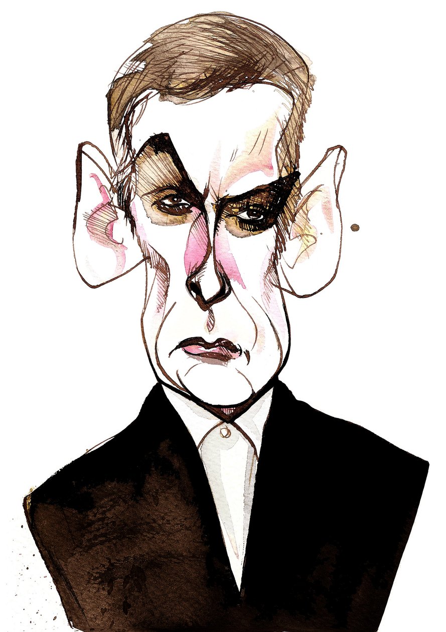 skotsk skuespiller og filminstruktør Peter Capaldi (født 1958); karikatur af Neale Osborne