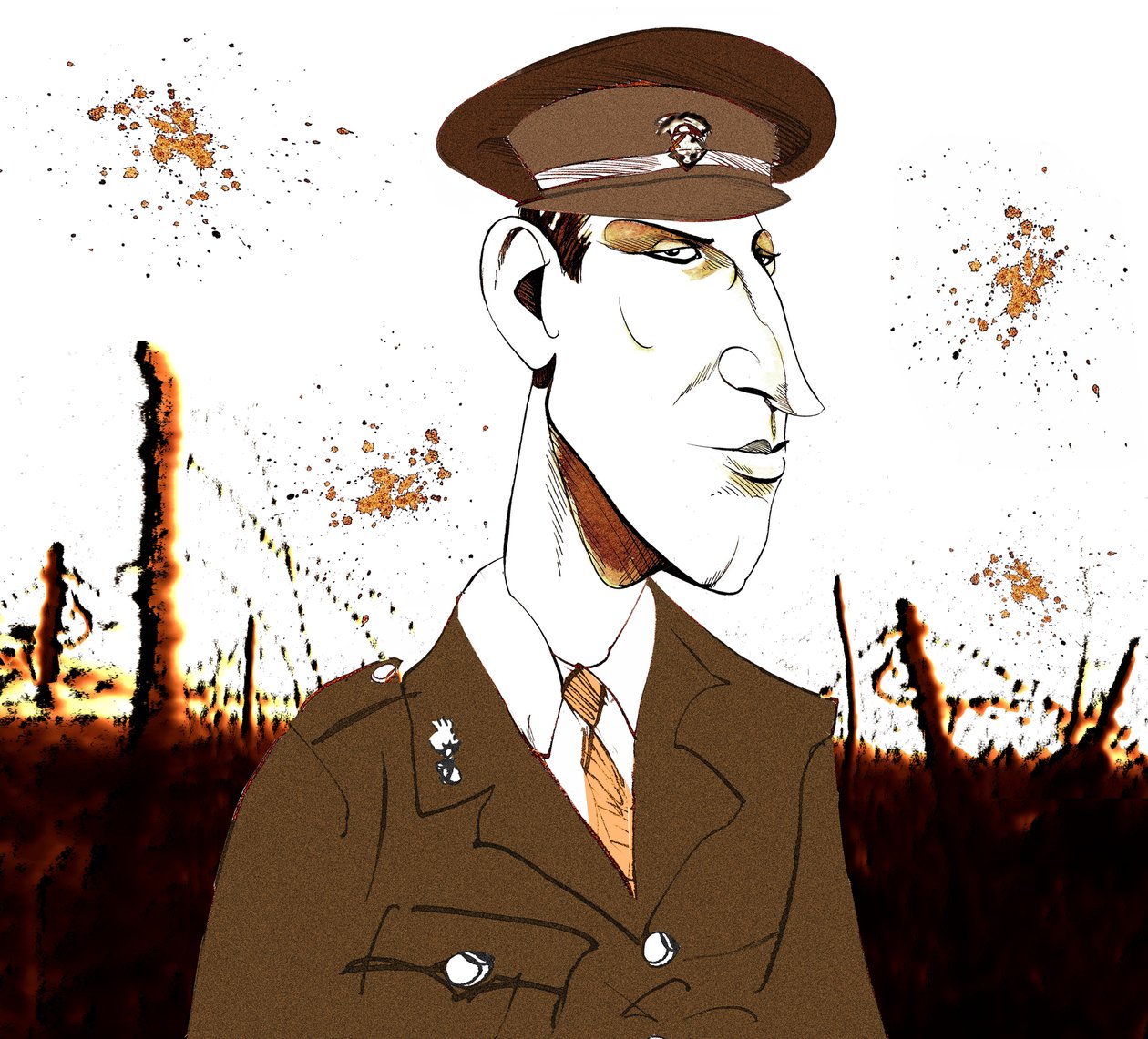 Siegfried Sassoon, engelsk digter og romanforfatter, 1886-1967 af Neale Osborne
