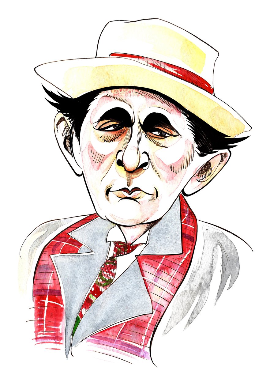 Sylvester McCoy som Doctor Who i BBCs tv-serie af samme navn af Neale Osborne