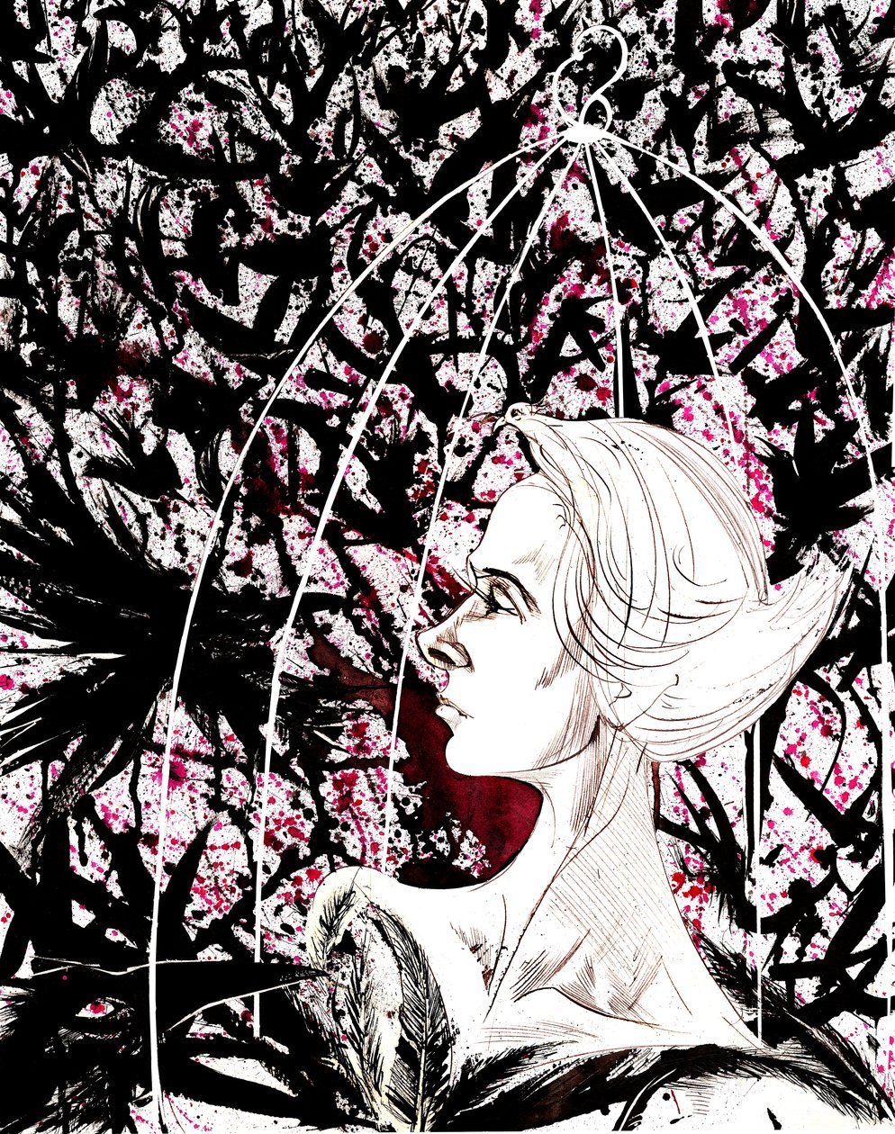 Tippi Hedren - karikatur af amerikansk skuespillerinde, født 1935 af Neale Osborne