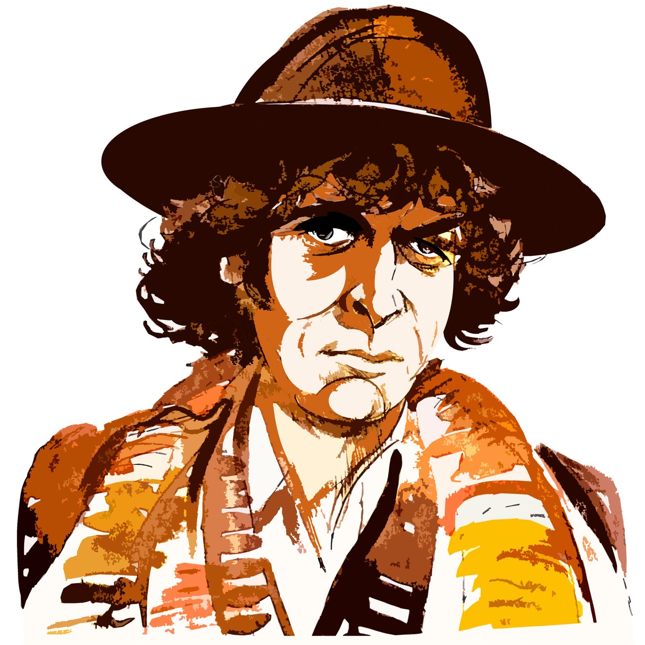 Tom Baker som Doctor Who af Neale Osborne
