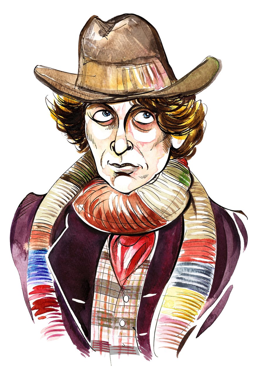 Tom Baker som Doctor Who i BBC