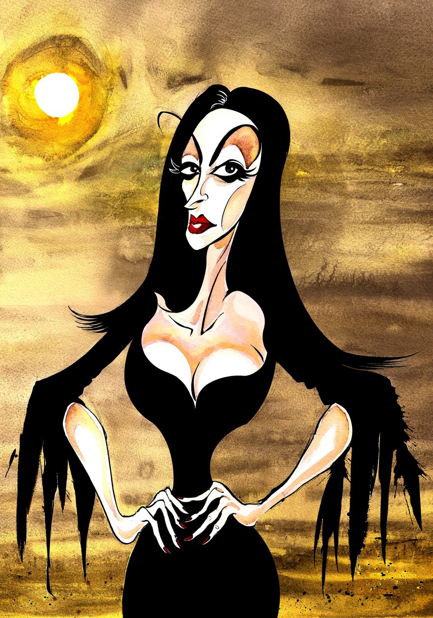 Vampira fra filmen Ed Wood fra 1994 instrueret af Tim Burton af Neale Osborne