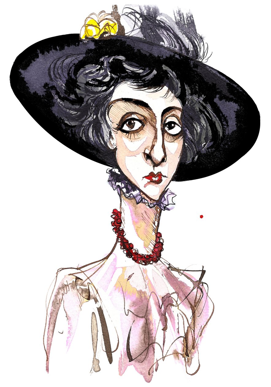 Victoria Mary Vita Sackville-West Engelsk digter og forfatter (1892-1962); karikatur af Neale Osborne