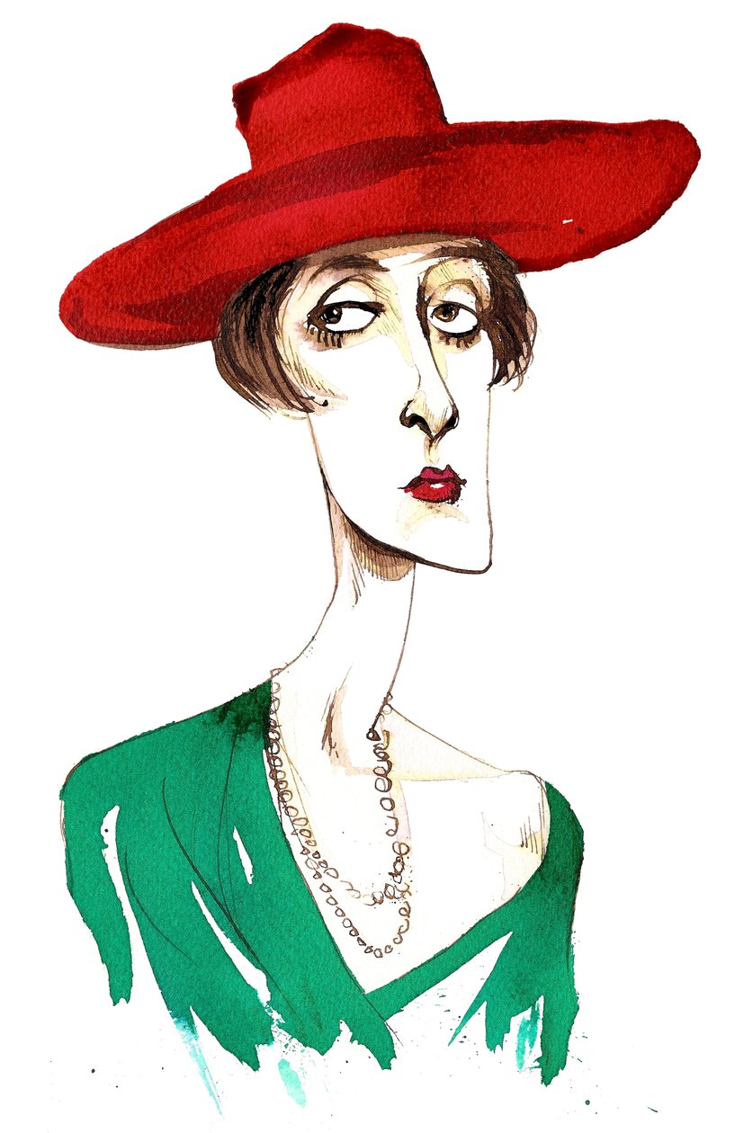 Victoria Mary Vita Sackville-West engelsk digter og romanforfatter (1892-1962); karikatur af Neale Osborne