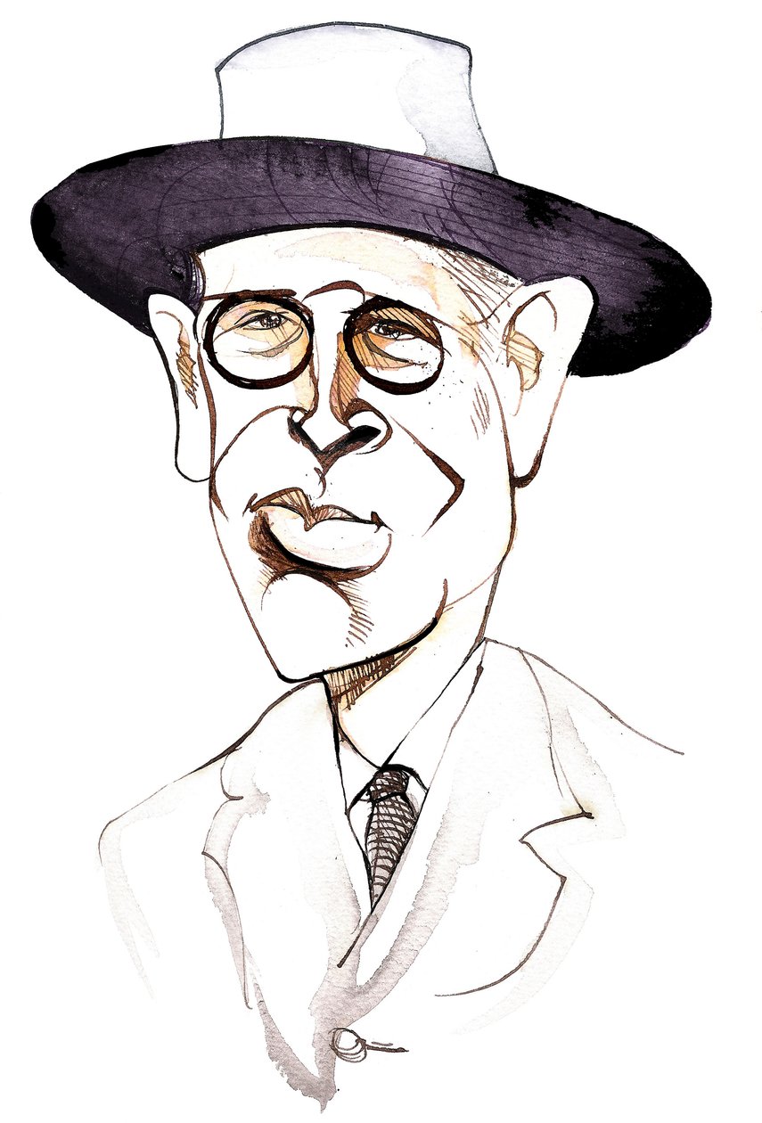William Butler Yeats irsk digter og dramatiker (1865-1939); karikatur af Neale Osborne