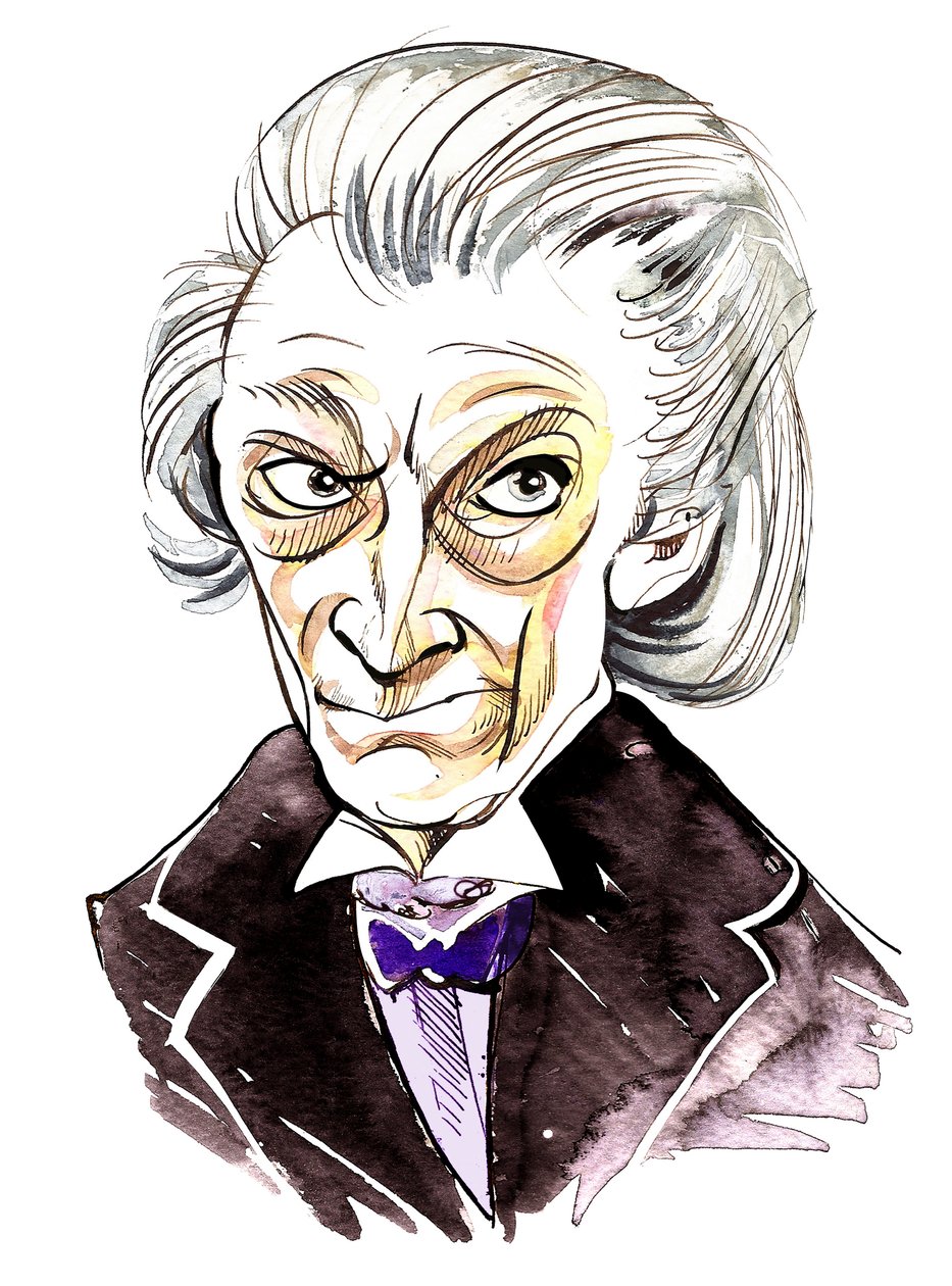 William Hartnell som Doctor Who i BBC tv-serie af samme navn af Neale Osborne
