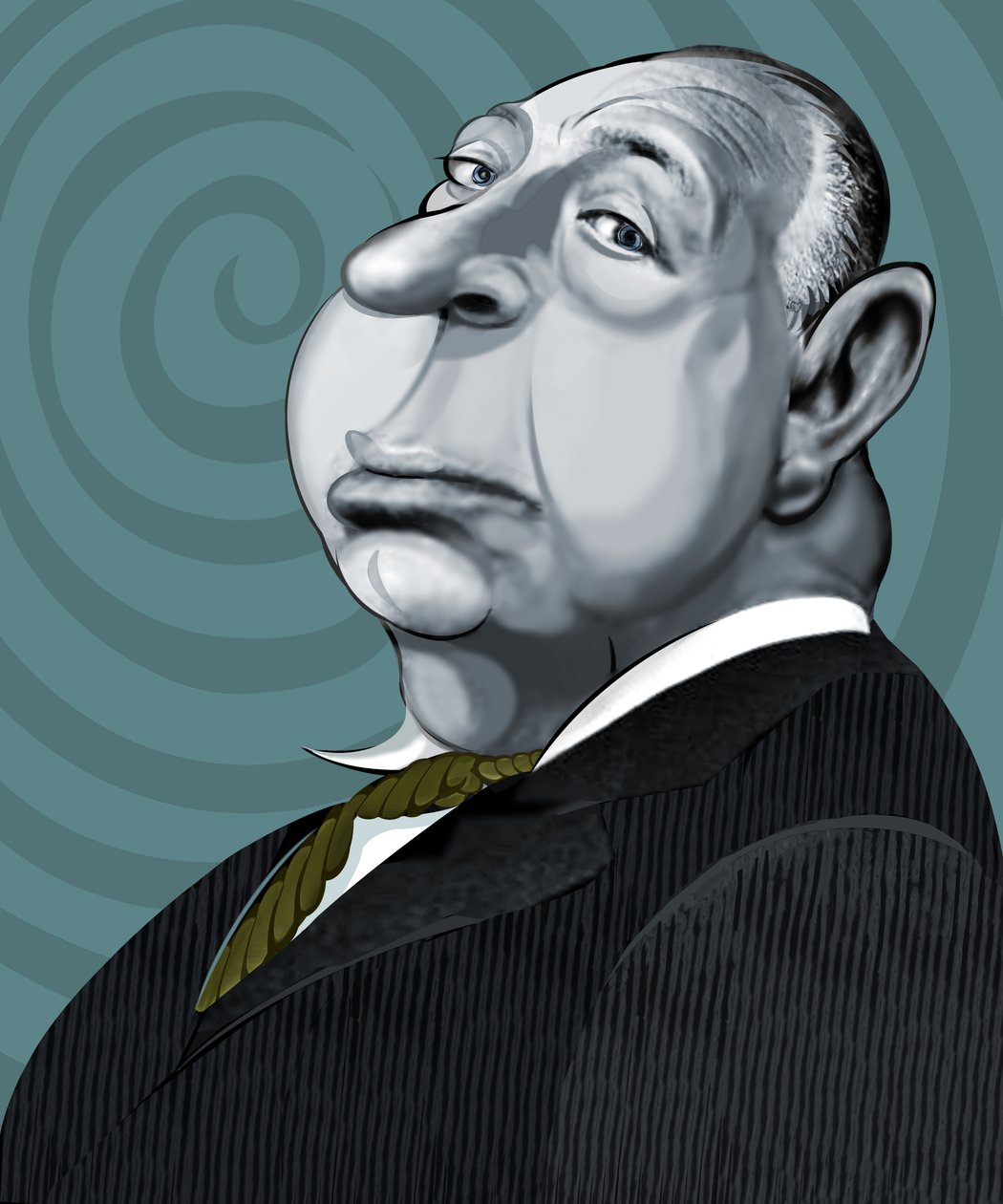 Alfred Hitchcock, 2022 (digital) af Neale Osborne