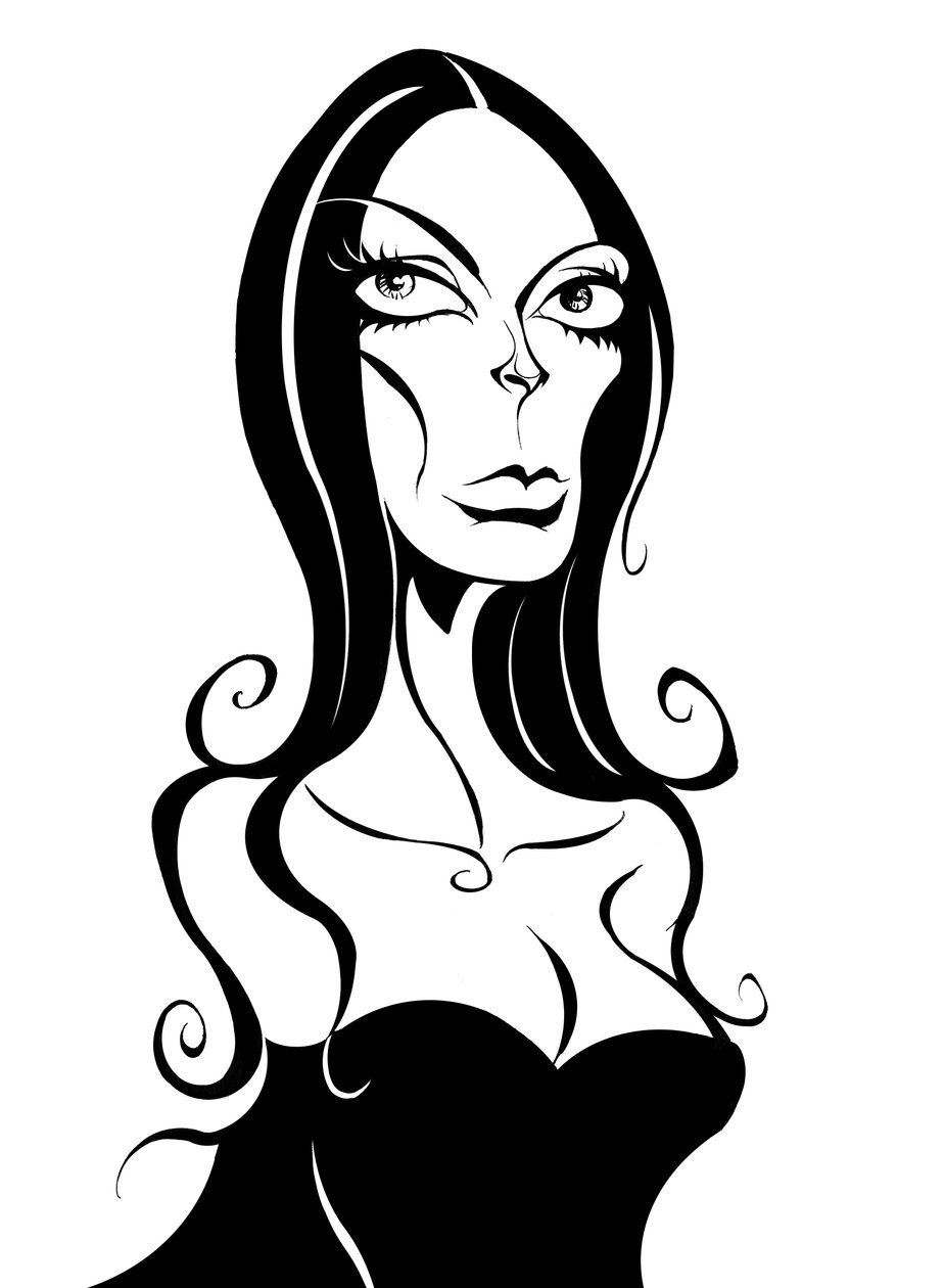 Barbara Steele, 2025 (blæk/digital) af Neale Osborne