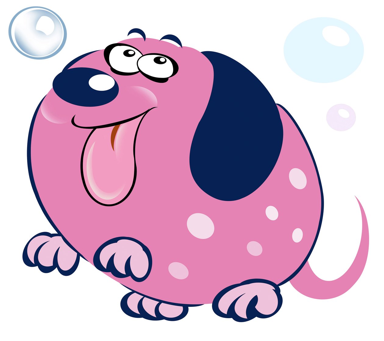 Bubbly Dog - karikatur af Neale Osborne