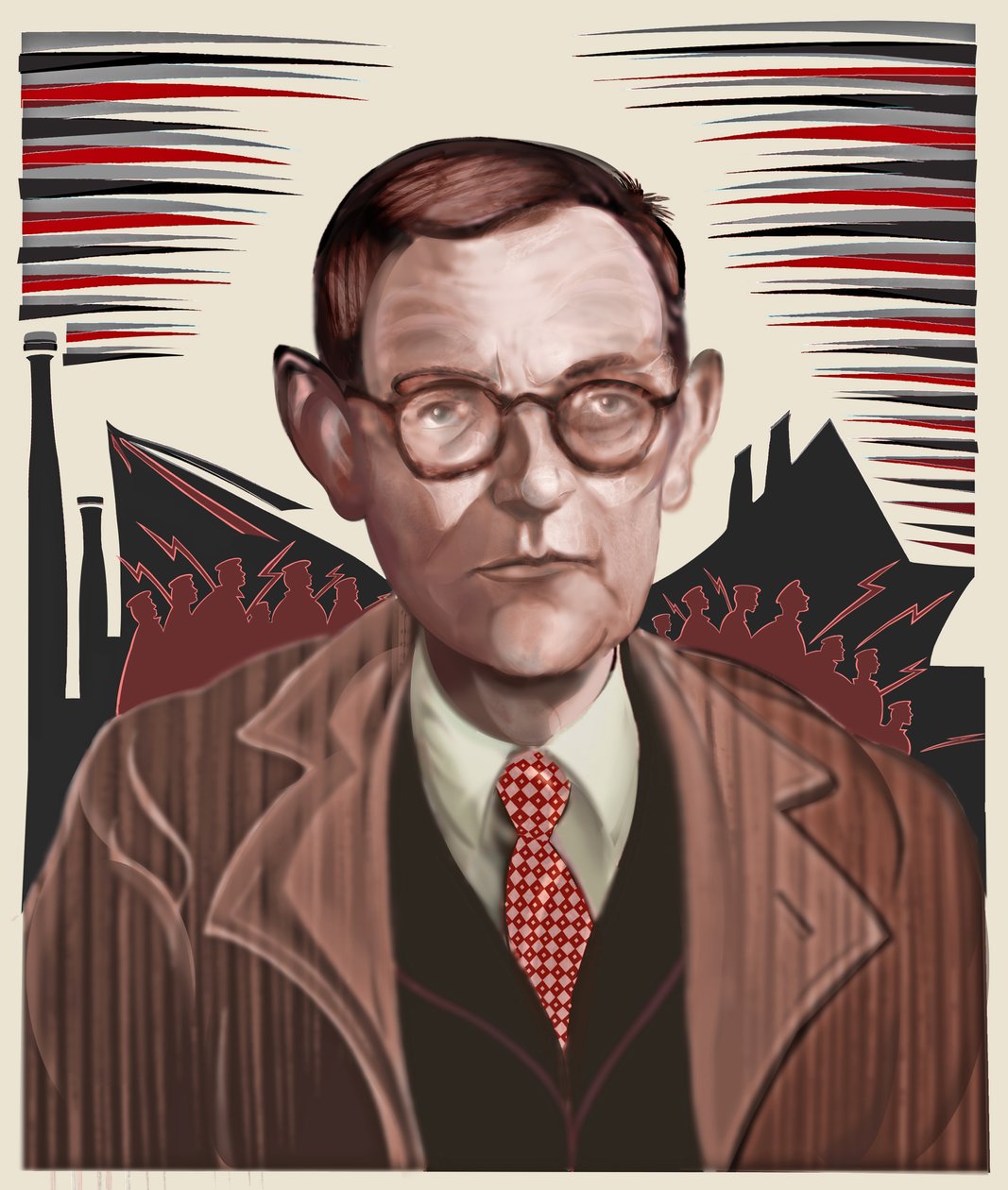 Dmitri Shostakovich, 2021 (digital) af Neale Osborne