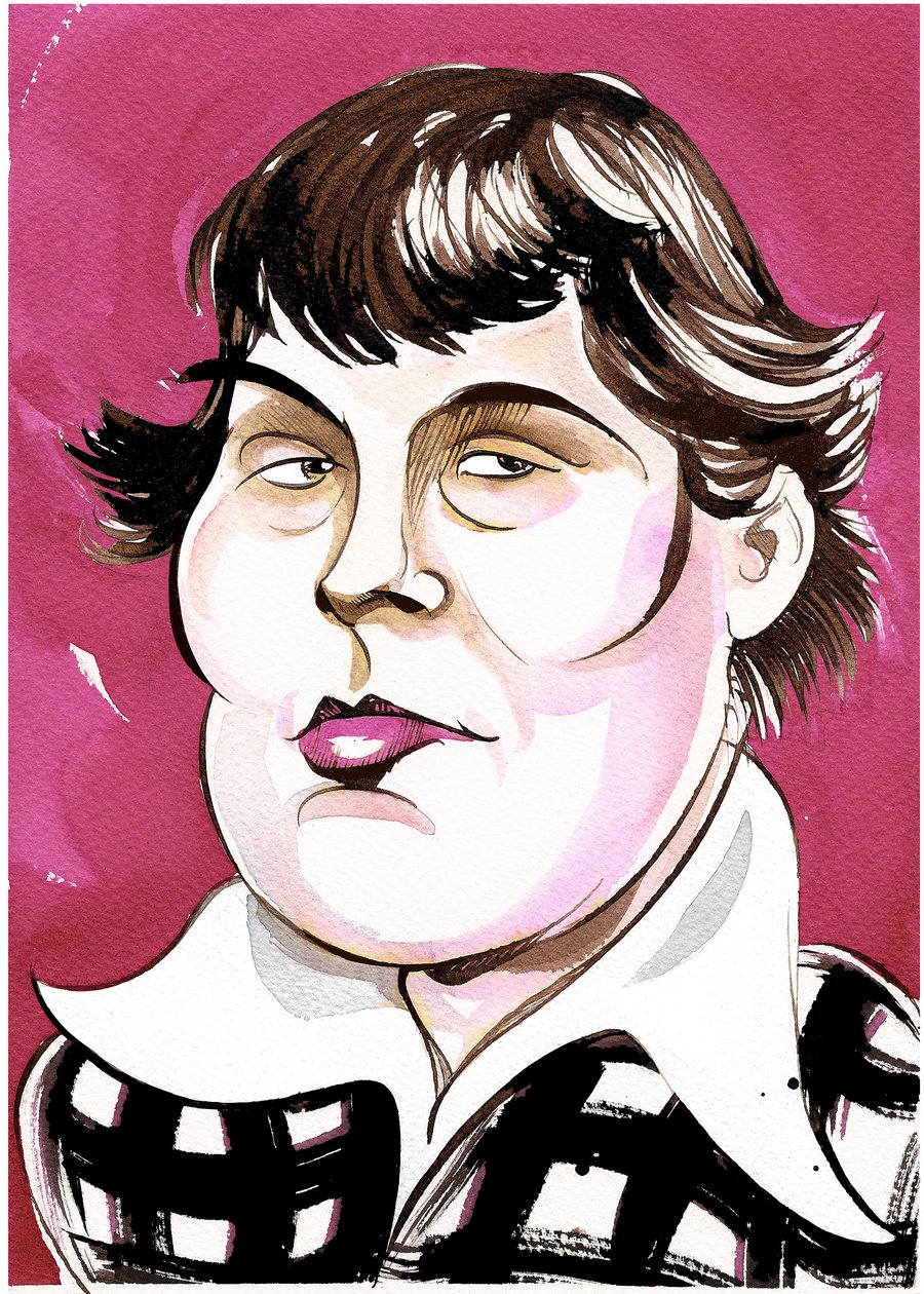 Galina Ustvolskaya - farvekarikatur af Neale Osborne