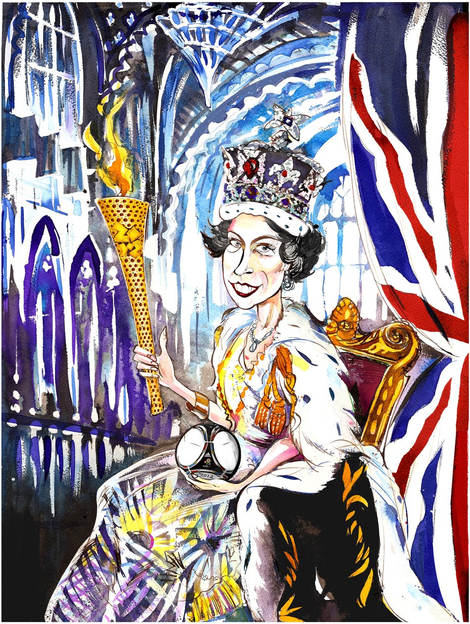 Dronning Elizabeth II 2012, af Neale Osborne af Neale Osborne
