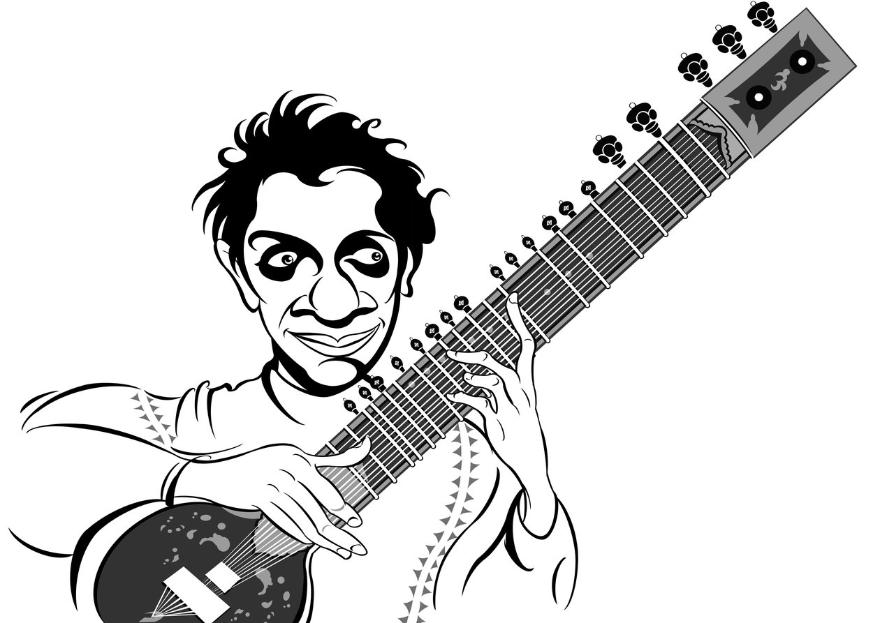 Ravi Shankar, 2019 (Digital) af Neale Osborne
