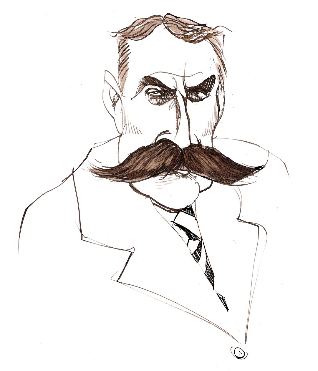 Sir Edward Elgar, 2022 (blæk) af Neale Osborne