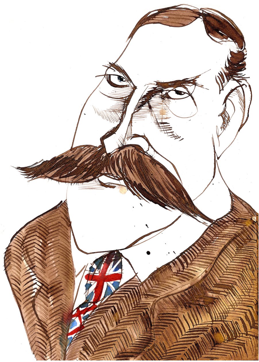 Sir Edward Elgar, 2022 (blæk) af Neale Osborne