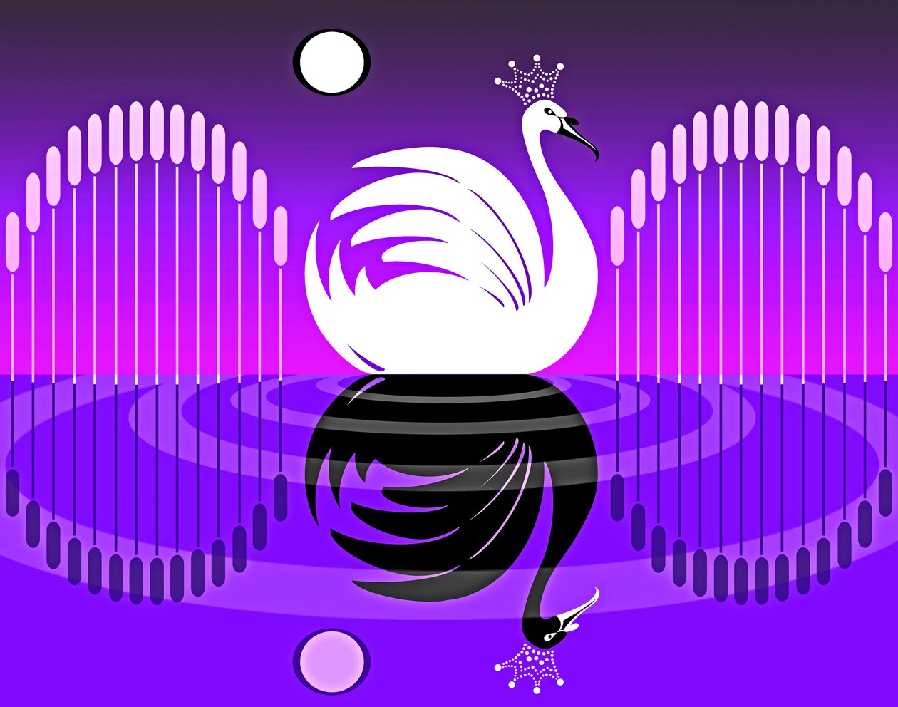 Swan Lake IV, 2019 (digital) af Neale Osborne