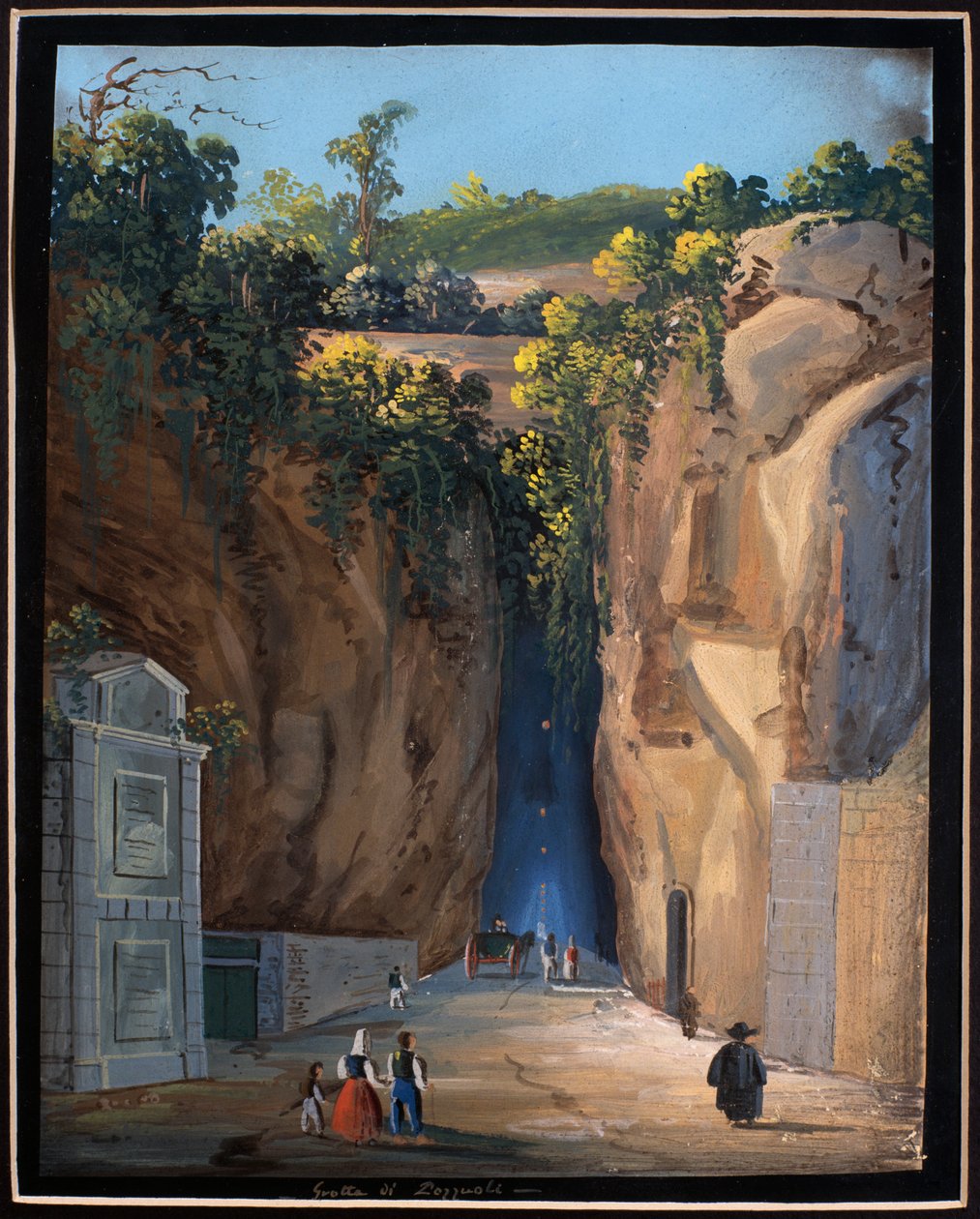 Hule i Pozzuoli (gouache) af Neapolitan School