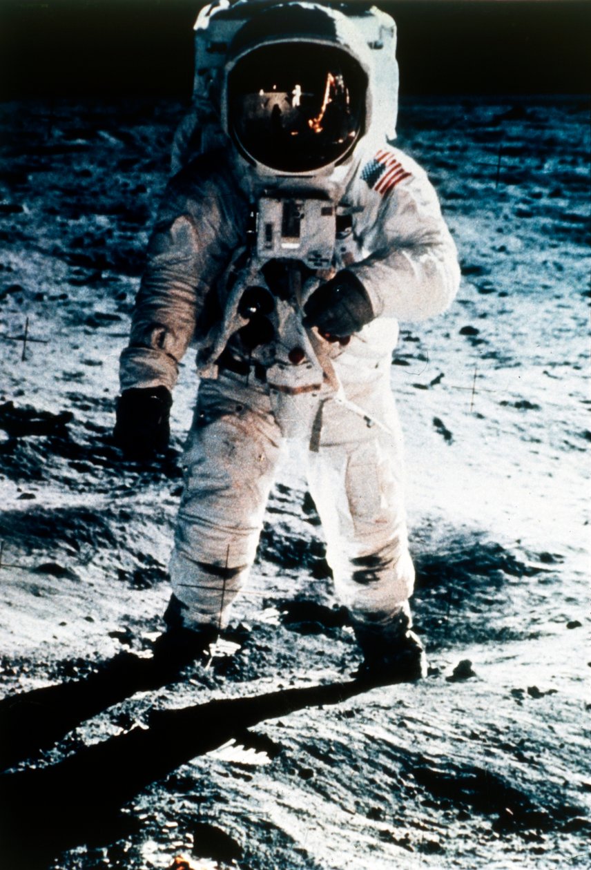 Buzz Aldrin på månen, Apollo II-mission, juli 1969. af Neil Armstrong