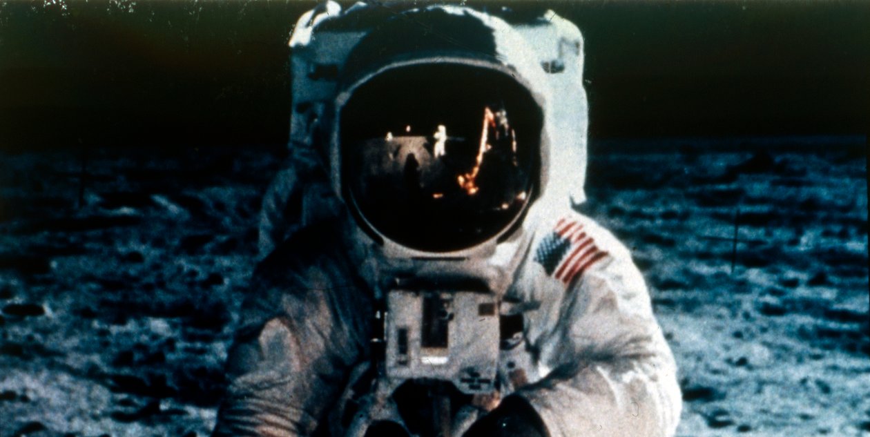 Buzz Aldrin på månen, Apollo II-mission, juli 1969. af Neil Armstrong