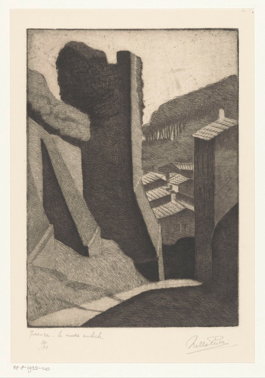 Antik mur i Firenze Firenze - Le Mura antiche (titel på objekt) af Nella Pucci