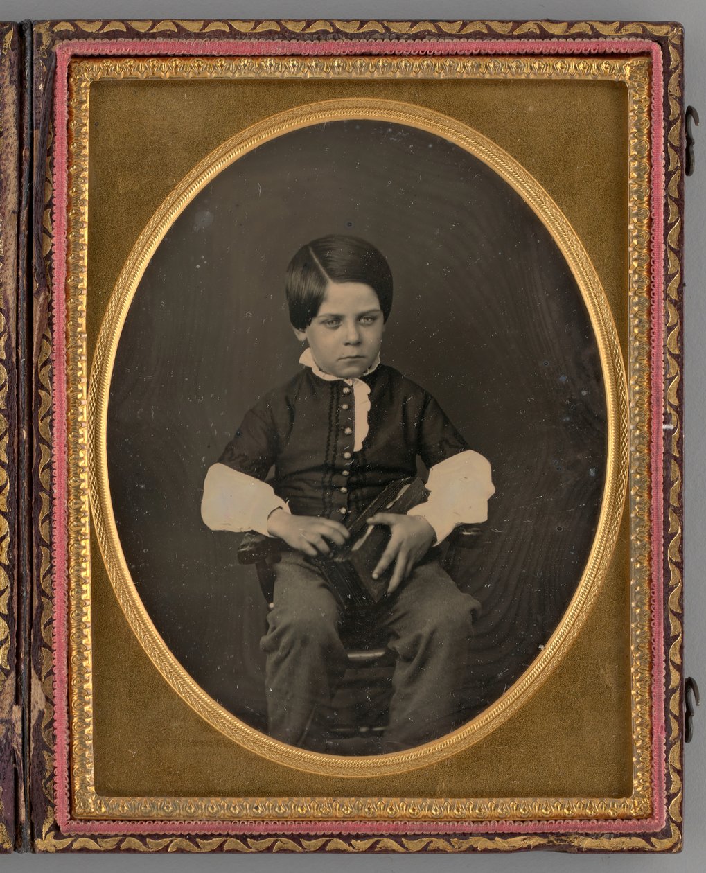 Uden titel portræt af en siddende dreng, 1853. af Nelson