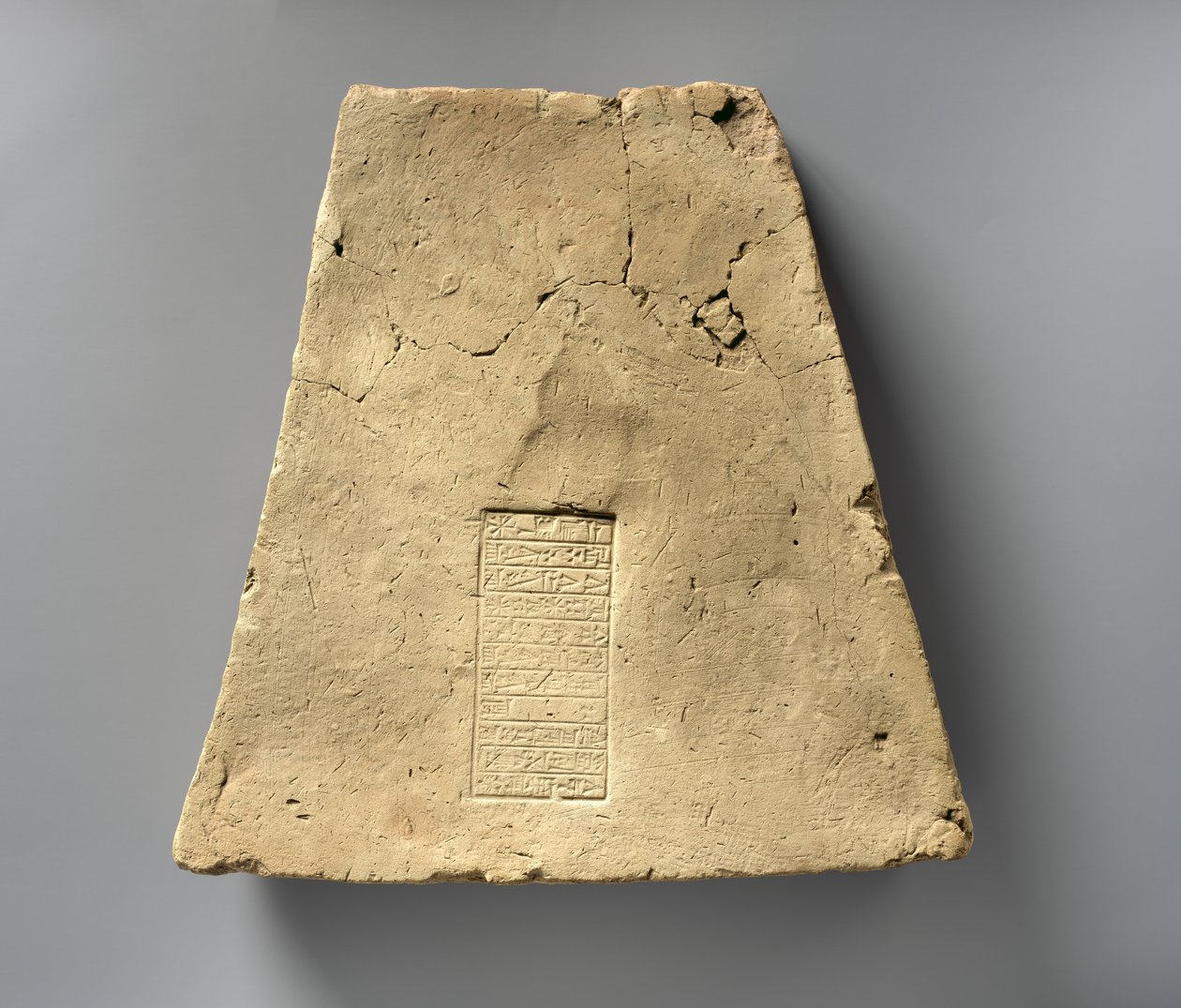 Mursten med inskription af Ashurbanipal, der beskriver byggearbejde på Ekur, ca. 668-631 f.v.t. (keramisk) af Neo Assyrian