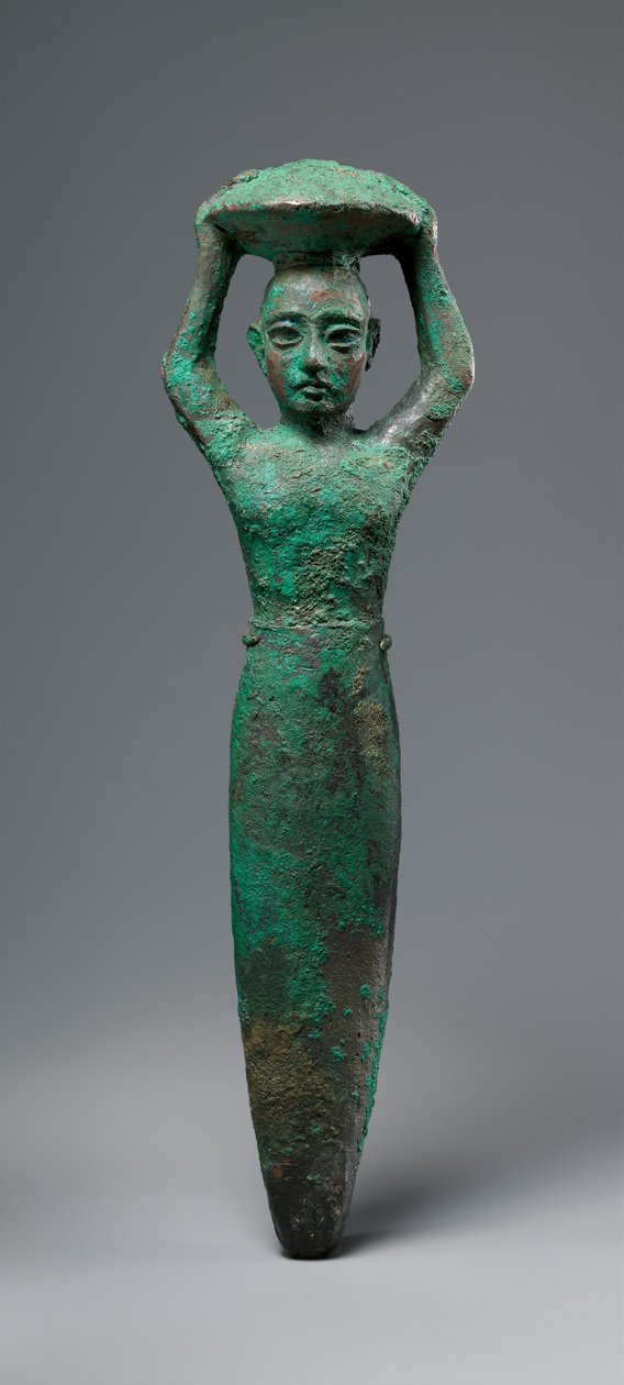 Grundfigur af kong Shulgi af Ur, der bærer en kurv, ca. 2094-2047 f.Kr. (kobber) af Neo Sumerian