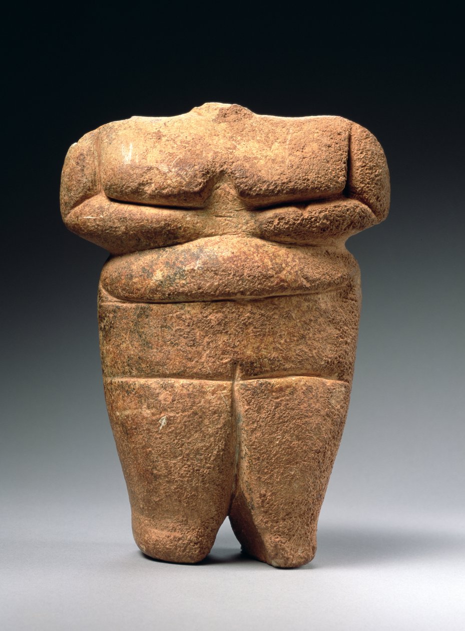 Neolitisk figur, Grækenland, ca. 4500-4000 f.Kr. (kalksten) af Neolithic