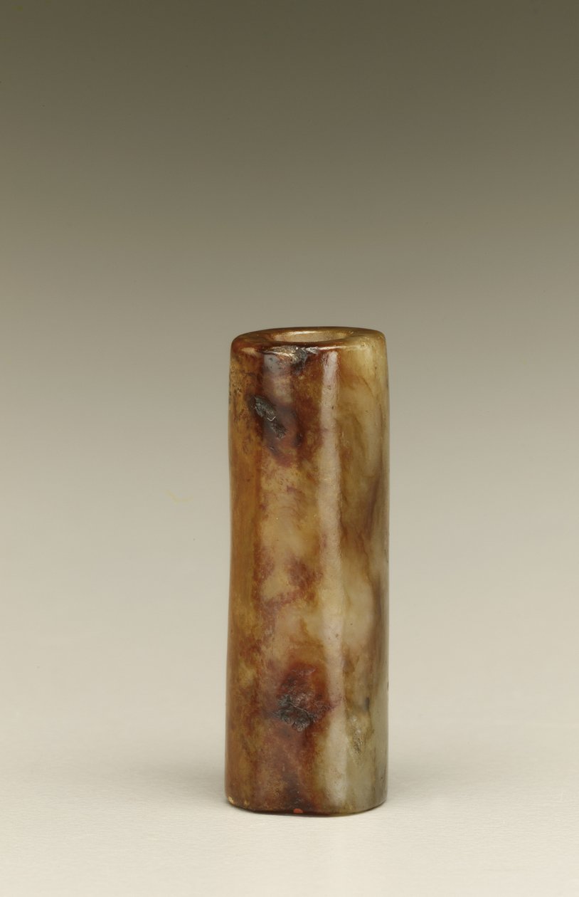 Cylindrisk perle, Lake Tai-regionen, Liangzhu-kultur, 3300-2250 f.Kr. (jade) af Neolithic Period Chinese School