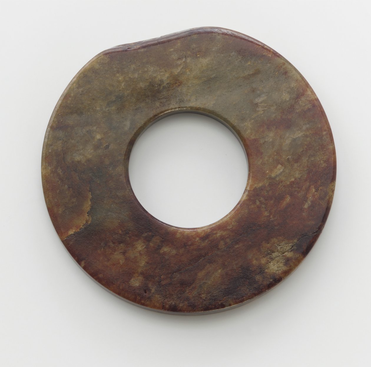 disk (end) Q i hjemmekultur, fra .2500-2000 f.Kr. (Jade) af Neolithic Period Chinese School