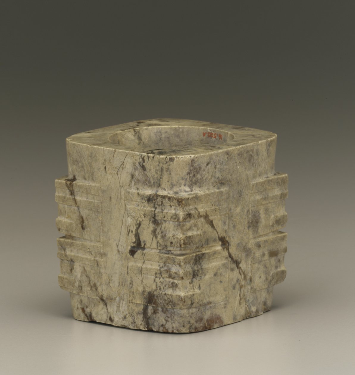 Short tube (cong) Lake Tai region, Liangzhu culture, 3300-2250 BC (jade) af Neolithic Period Chinese School