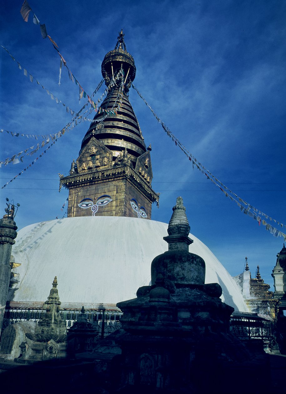 Swamyambunath Stupa af Nepalese School