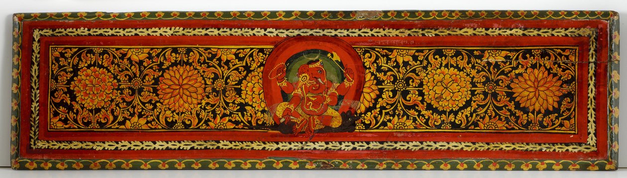 Bogomslag fra et Shaiva-manuskript (ugennemsigtigt wc på træ) af Nepalese School