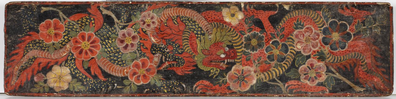 Buddhistisk manuskriptomslag, 1659 (ugennemsigtigt wc på træ) af Nepalese School