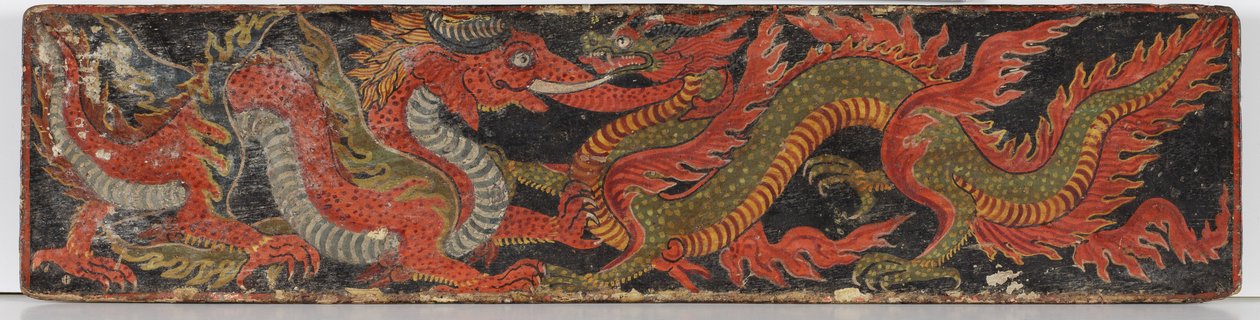 Buddhistisk manuskriptomslag, 1659 (ugennemsigtigt wc på træ) af Nepalese School