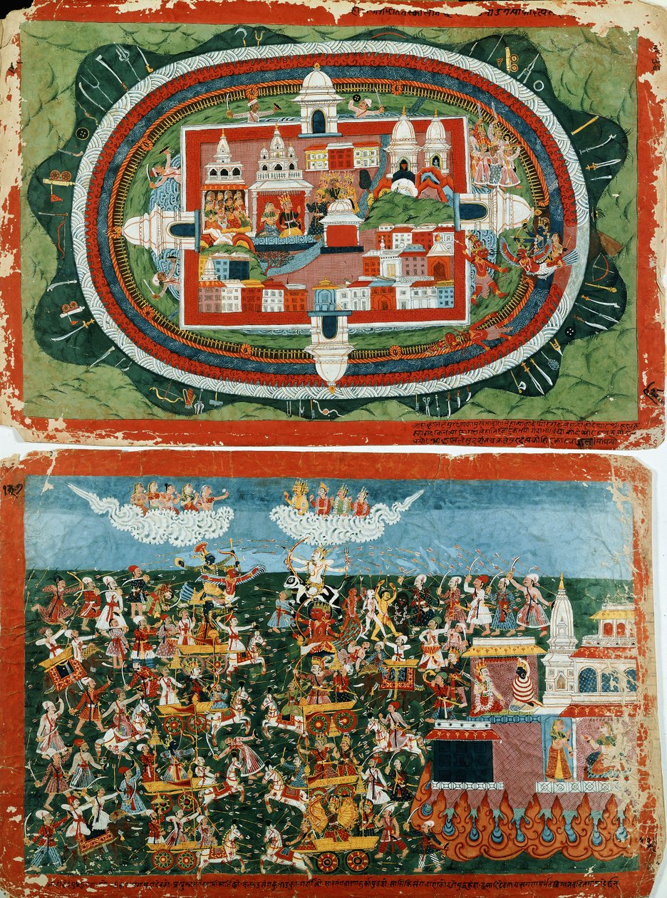 Krishna angreb det uindtagelige slot i Prag-jyoshita for at genvinde Aditi