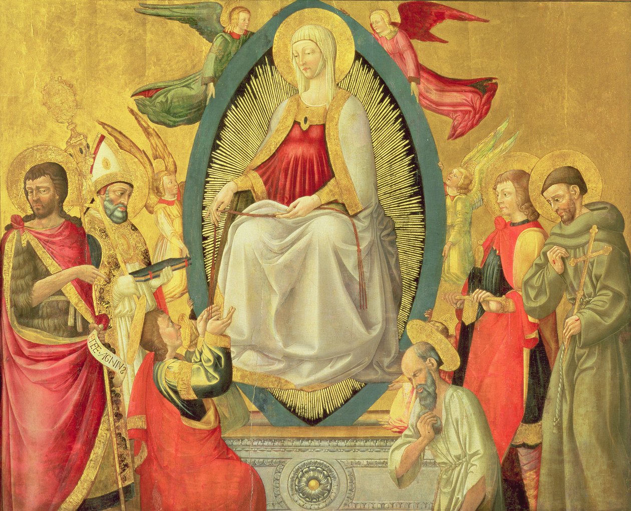 Ascension of the Virgin, 1465 (ægtempera og guld på panel) af Neri di Bicci