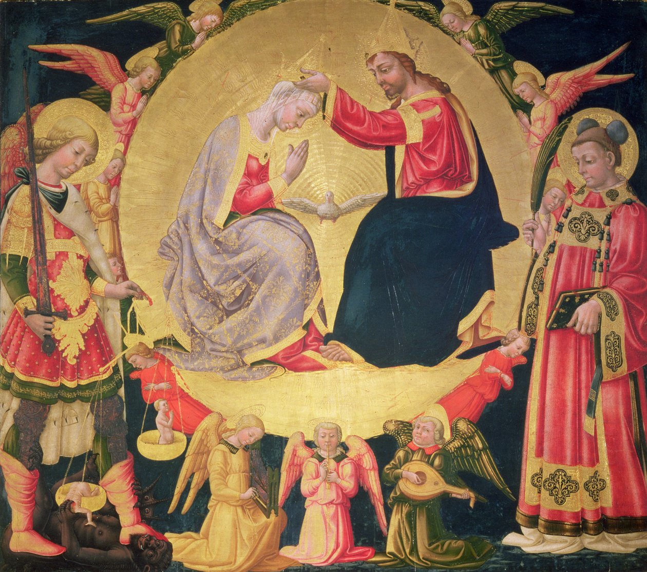 Jomfruens kroning, ca. 1475 (tempera på panel) af Neri di Bicci