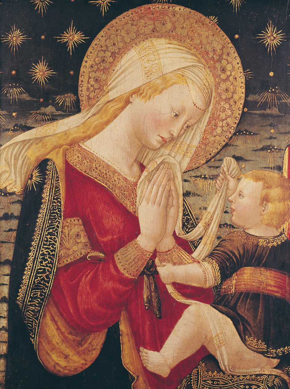 Jomfru og barn (tempera på panel) af Neri di Bicci