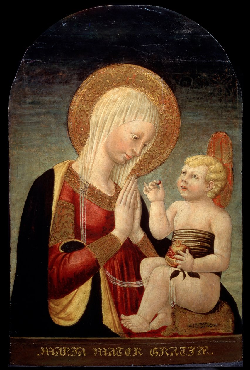 Madonna og barn med granatæble, 1400-tallet af Neri di Bicci
