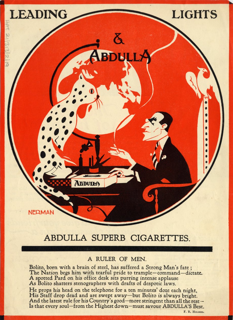 Abdulla Cigaretter, 1920