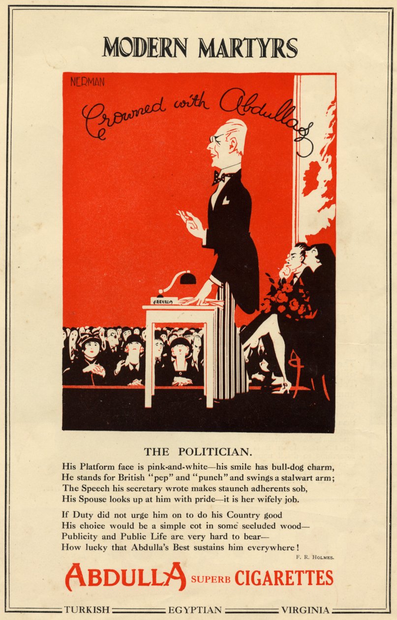 Abdulla Cigaretter, 1927 af Nerman