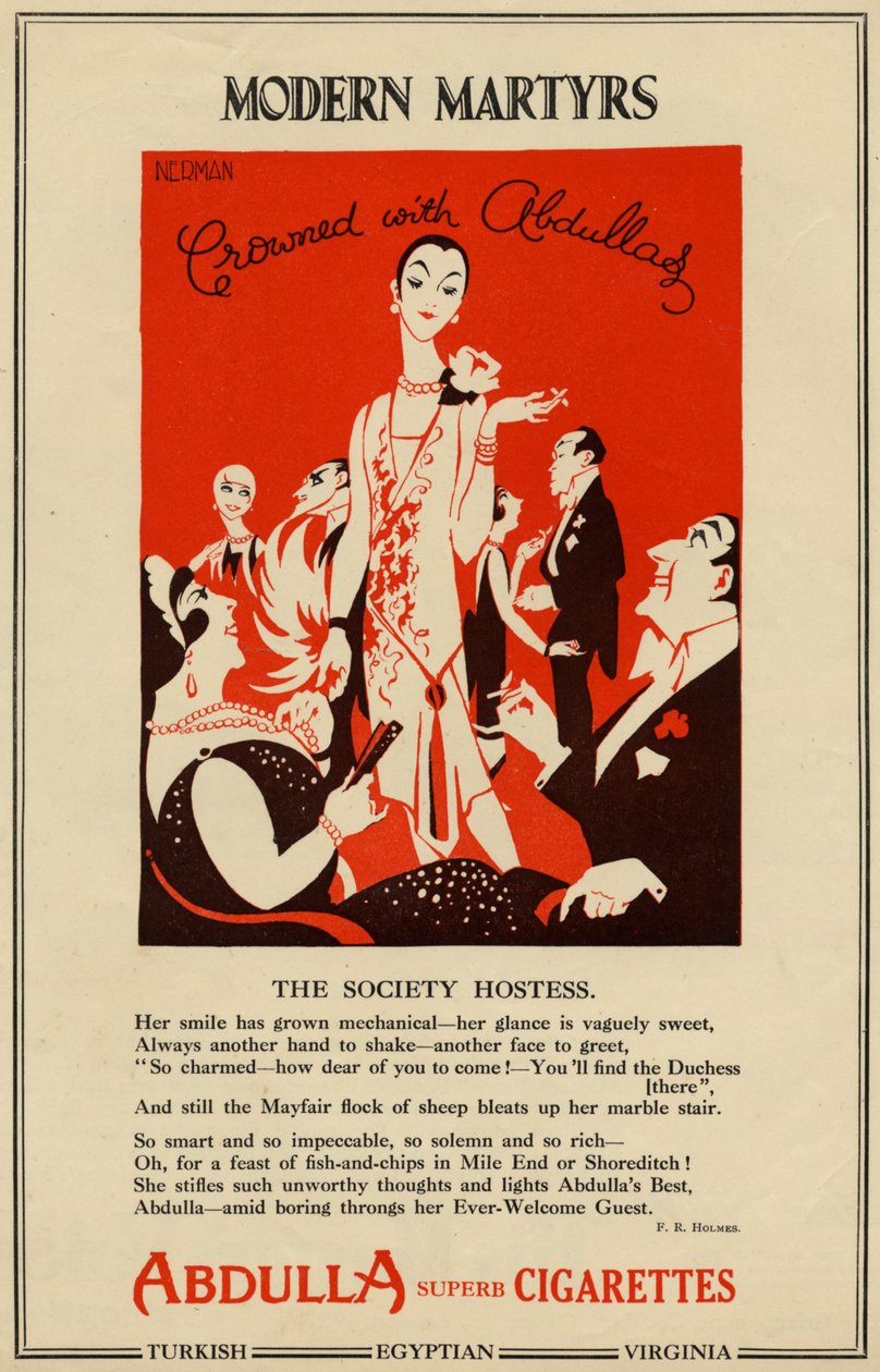 Abdulla Cigaretter, 1927 af Nerman